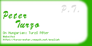peter turzo business card